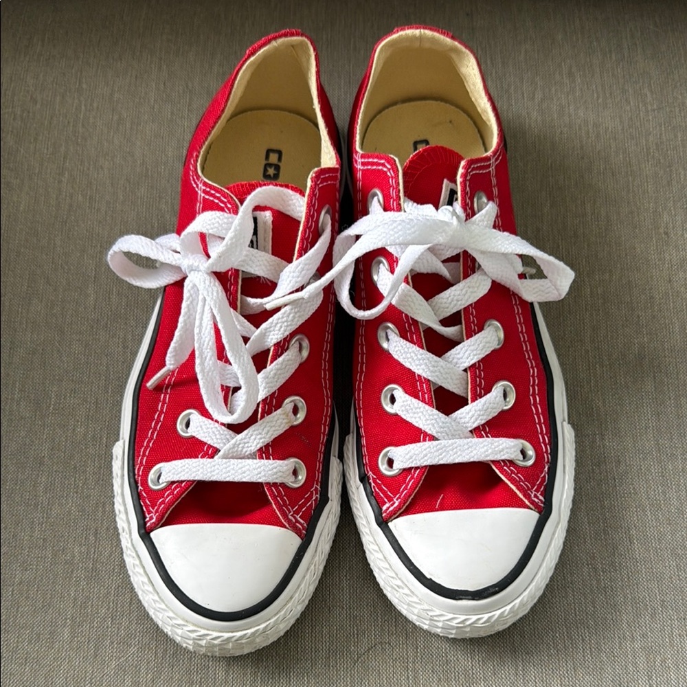 Converse Red and White Chuck Taylor Sneakers